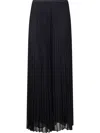 Emporio Armani Pleated Trousers In Technical Georgette In Black