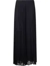 Emporio Armani Pleated Trousers In Technical Georgette In Black