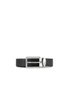 Emporio Armani Official Store Gift Box With Reversible Belt In Saffiano Leather And Interchangeable Buckle In 81519