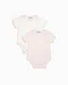 Emporio Armani Kids' Gift Set Of Two Bodysuits With All-over Op-art Eagle In Pink