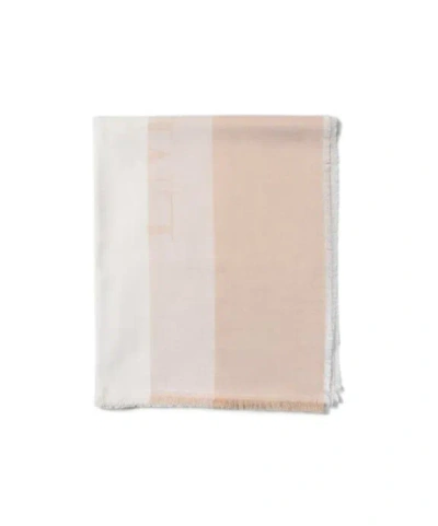 Emporio Armani Giorgio Armani Two-toned Fringed Edge Scarf In White