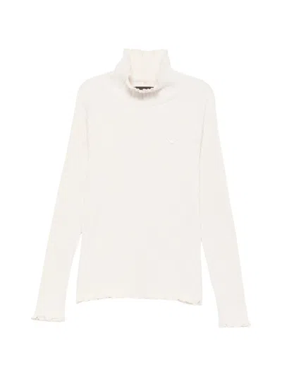 Emporio Armani Girl Mini Cotton-blend Sweatshirt In Neutral