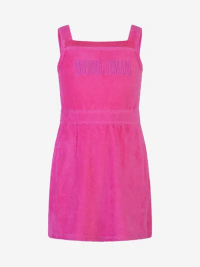 Emporio Armani Babies' Girls Dress - Cotton French Terry Dress 5 Yrs Pink