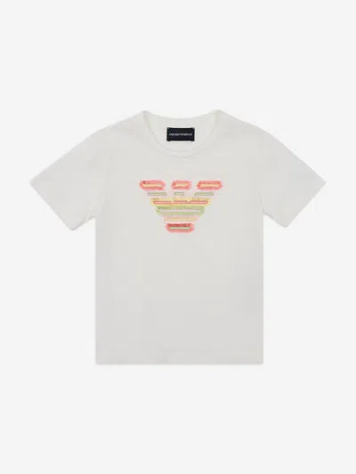 Emporio Armani Kids' Girls Embellished Logo T-shirt