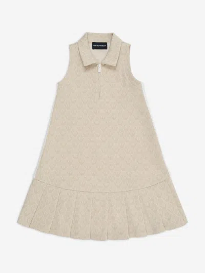 Emporio Armani Kids'  Girls Half Zip Logo Dress