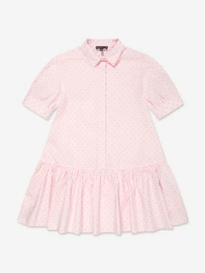 Emporio Armani Kids' Girls Logo Shirt Dress In Pink