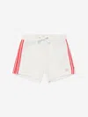 Emporio Armani Embroidered-logo Cotton Shorts In White