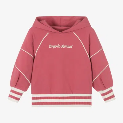 Emporio Armani Kids Girls Pink Cotton Hoodie ModeSens