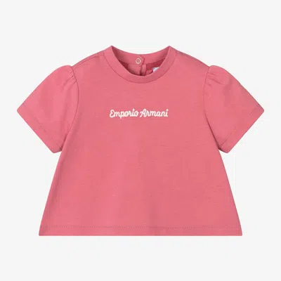 Emporio Armani Babies' Girls Pink Cotton T-shirt