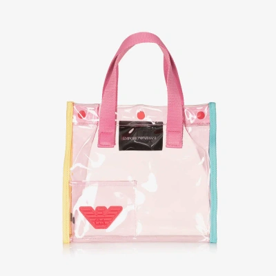 Emporio Armani Kids' Girls Pink Transparent Handbag (24cm)