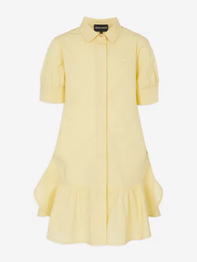 Emporio Armani Kids' Girls Ruffle Shirt Dress