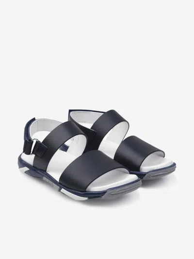 Emporio Armani Kids' Girls Sandals - Leather Sandals Eu 34 Uk 2 Blue