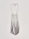 Emporio Armani Girocollo Boules Con Frange Sfumate Necklace In Grigio Chiaro-scuro