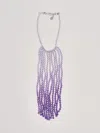 Emporio Armani Girocollo Boules Con Frange Sfumate Necklace In Wisteria