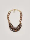 Emporio Armani Girocollo Catena Elementi Sovrapposti Necklace In Cannella-animalier