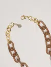 Emporio Armani Girocollo Catena Elementi Sovrapposti Necklace In Cannella-animalier