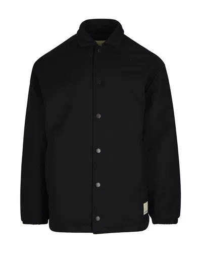 Emporio Armani Embroidered-logo Jacket In Black