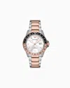 Emporio Armani Gmt Dual Time Two-tone Stainless Steel Watch In Multicoloured