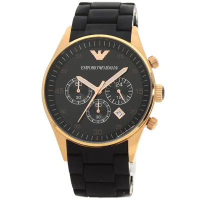 Pre-owned Emporio Armani Gold Plated Pink Gold Wristwatch () In Multi