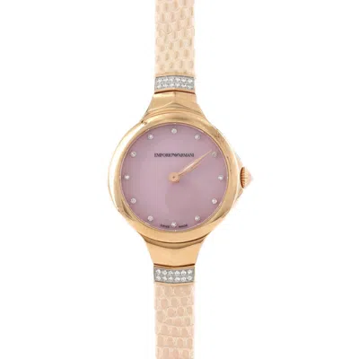 Pre-owned Emporio Armani Gold Plated Wristwatch () In Multi