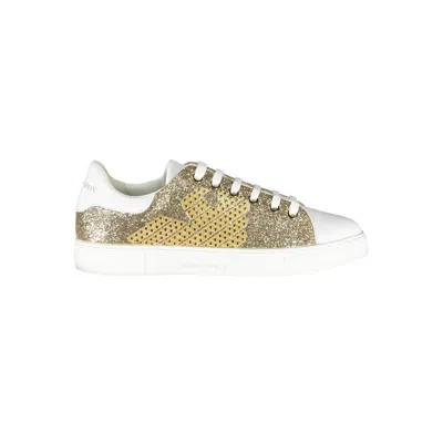 Emporio Armani Gold Polyester Women Sneaker In Brown