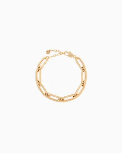 Emporio Armani Gold-tone Brass Chain Bracelet In Multicoloured