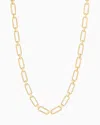 Emporio Armani Gold-tone Brass Chain Necklace In Multicoloured