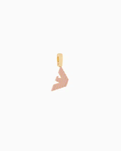Emporio Armani Gold-tone Brass Charm In Multicoloured