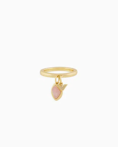 Emporio Armani Gold-tone Brass Hoop Earrings In Multicoloured