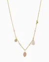 Emporio Armani Gold-tone Brass Station Necklace In Multicoloured