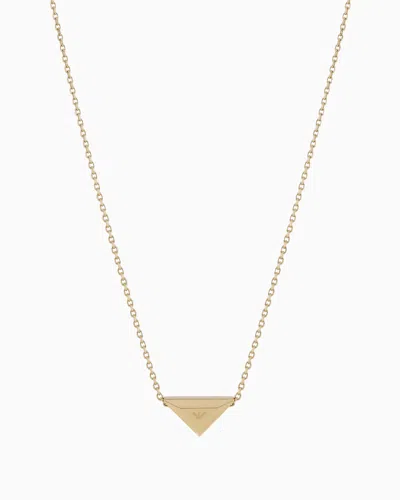 Emporio Armani Gold-tone Stainless Steel Necklace And Earrings Set In Multicoloured