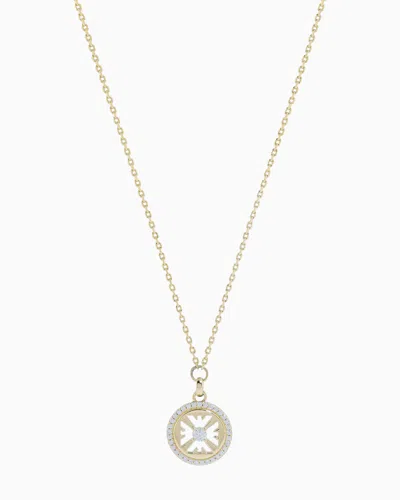 Emporio Armani Gold-tone Sterling Silver Pendant Necklace In Multicoloured