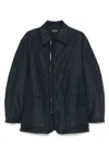Emporio Armani Luxurious Overcoat With Elegant Design And Warmth In Blue