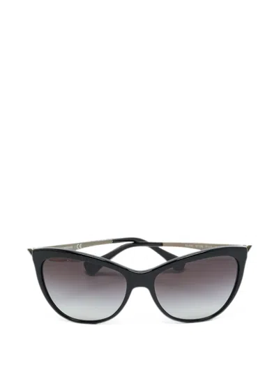 Pre-owned Emporio Armani Gradient Cat-eye Sunglasses In Black