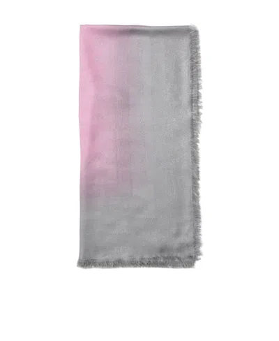 Emporio Armani Gradient-effect Scarf In Gray