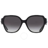 Emporio Armani Gradient Gray Butterfly Ladies Sunglasses Ea4202f 50178g 56 In Gray