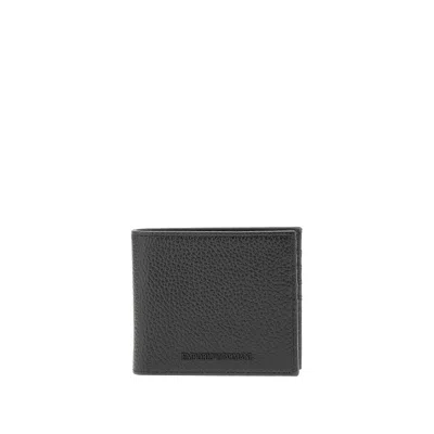 EMPORIO ARMANI GRAINED LEATHER BI-FOLD WALLET