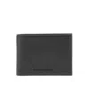 Emporio Armani Grained Leather Bi-fold Wallet In Black