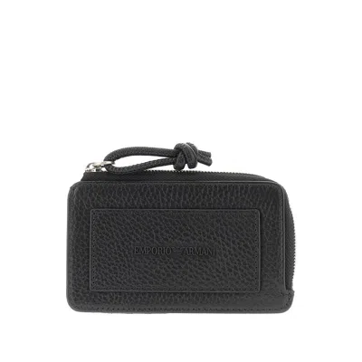 Emporio Armani Grained Leather Cardholder Pouch
