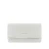 Emporio Armani Grained Leather Clutch With Chain In White
