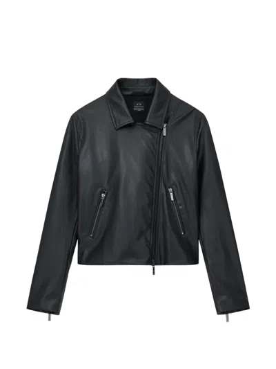 Emporio Armani Grained-texture Zip-fastening Jacket In Multi