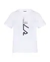 Emporio Armani Graphic-embroidery Logo-print T-shirt In White