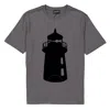 Emporio Armani Graphic-print Cotton T-shirt In Gray
