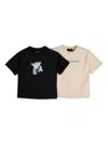 Emporio Armani Graphic-print Cotton T-shirt (set Of Two) In Black