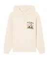 Emporio Armani Asv New York Capsule Collection Eat Nyc Print Jersey Hooded Sweatshirt In Burgundy