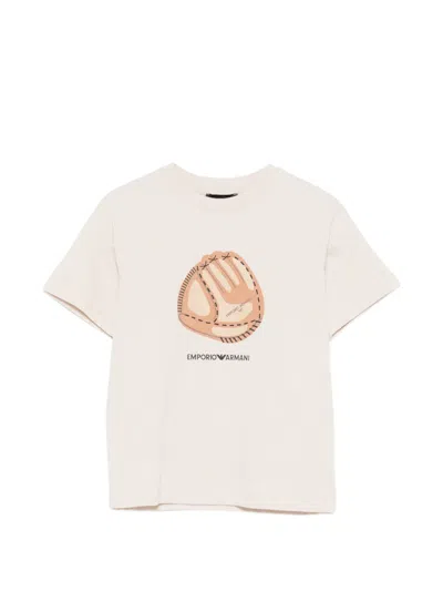 Emporio Armani Kids' Graphic-print T-shirt In Neutral