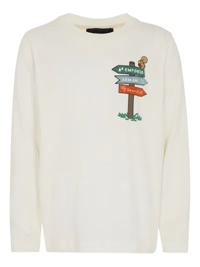 Emporio Armani Kids' Graphic-print T-shirt In White