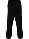 Emporio Armani Graphic-print Tapered Trousers In Black