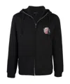Emporio Armani Graphic-print Zip-up Hoodie In Black