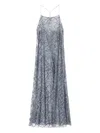 Emporio Armani Sequin-embellished Maxi Dress In Gray